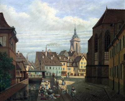 Place des Dominicains, Colmar, 1876 by Michel Hertrich